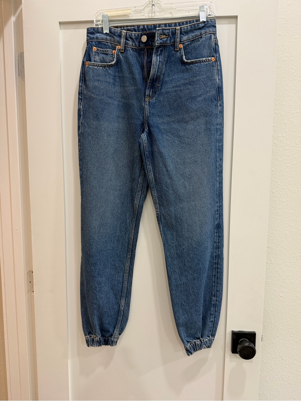 Jeans Women's Jogger Style Elastic Cuff Jeans - Medium Blue